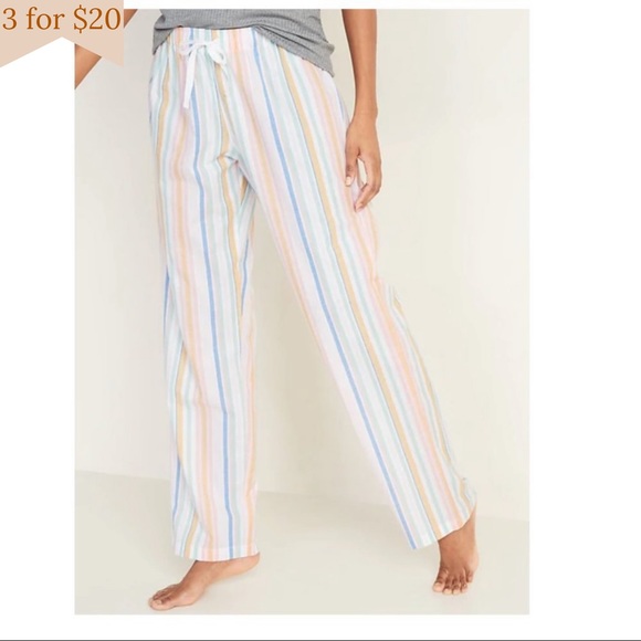 Printed Poplin Pajama Pants For Women 
